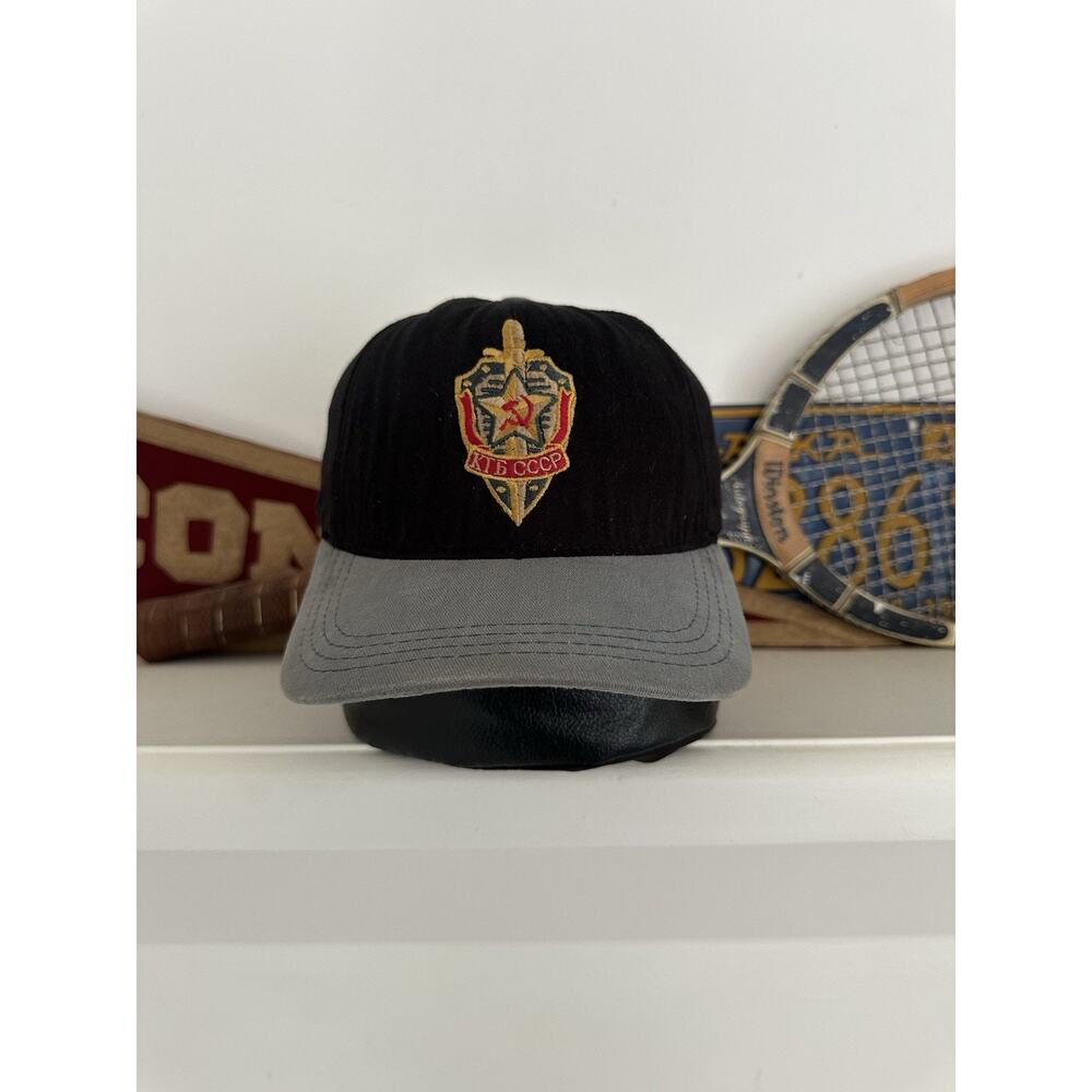 Vintage Soviet Union Russian USSR CCCP KGB hat Cap Made in USA